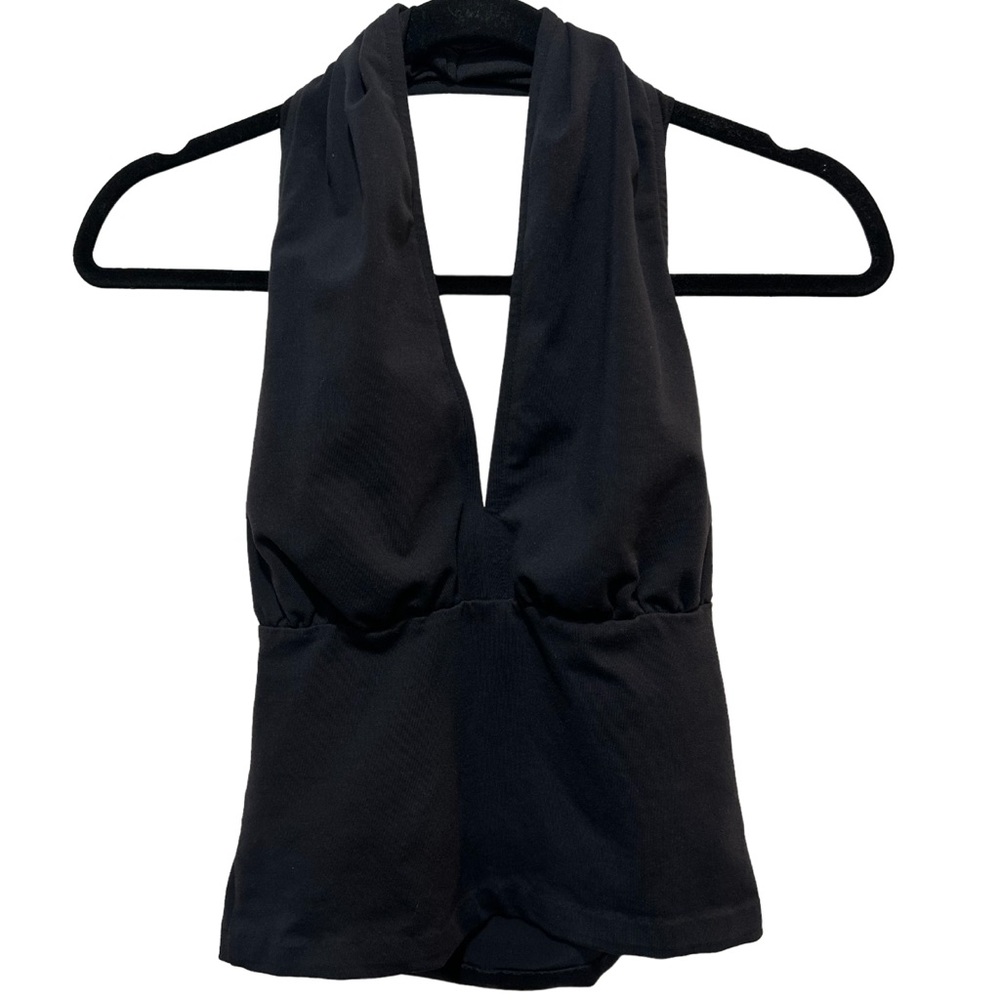 Elegant Black Halter Tank Top
